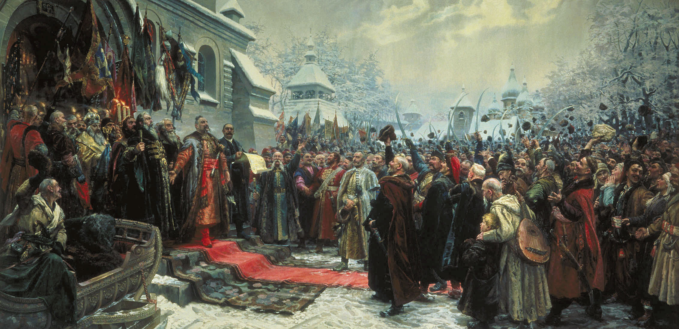 Богдан Хмельницкий Переяславская рада 1654 картина